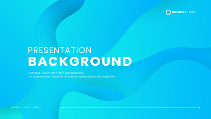 Blue vector wavy and liquid simple background modern design. Simple presentation background with dynamic shapes for banner, pattern, wallpaper, template, business card