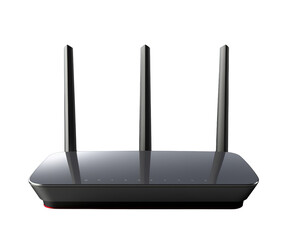 Wifi Router isolated on transparent background. PNG file, cut out	