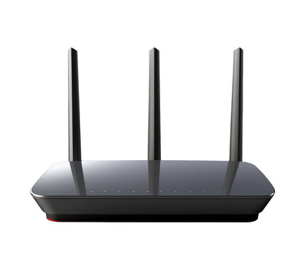 Wifi Router isolated on transparent background. PNG file, cut out	
