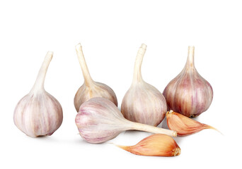 Fresh garlic isolated on a white background