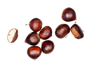 Сhestnuts isolated on a white background