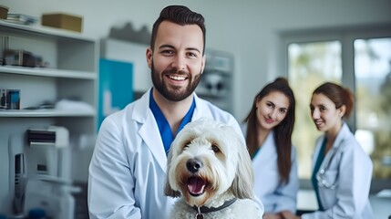 A veterinarian examining a pet with care and expertise , veterinarian, examining, pet, care, expertise - obrazy, fototapety, plakaty