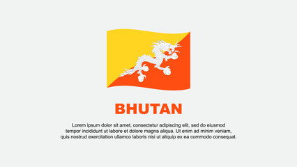 Bhutan Flag Abstract Background Design Template. Bhutan Independence Day Banner Social Media Vector Illustration. Bhutan Background