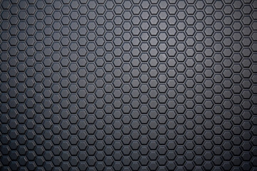 Background of black hexagonal honeycomb. Abstract geometric design