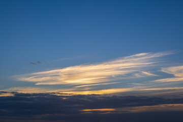 Fototapeta na wymiar Sunset Sky Background Cloudscape