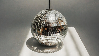 silver disco ball isolated on black,ball, disco, mirror, sphere, party, christmas, club, 