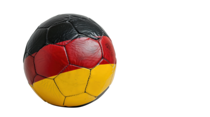 german football soccer ball product mockup, transparent background
