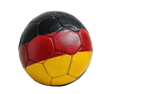 german football soccer ball product mockup, transparent background