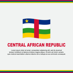 Central African Republic Flag Background Design Template. Central African Republic Independence Day Banner Social Media Post. Design