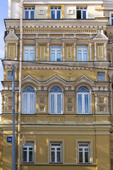 Fototapeta na wymiar facade of a building in Neo Byzantine style