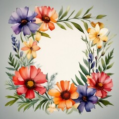 frame of flowers