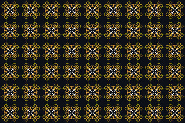 Ethnic floral seamless pattern with batik motif