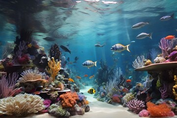 coral reef with fish