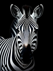 A Black And White Zebra, A Close Up Of A Zebra