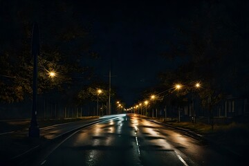 night traffic in the city