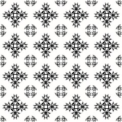 Beautiful black line drawing, symbol design, logo design, background pattern, fabric pattern, used to create background image.