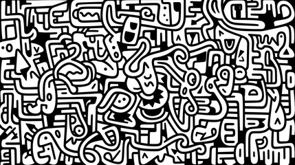 Abstract seamless doodle background, artistic background