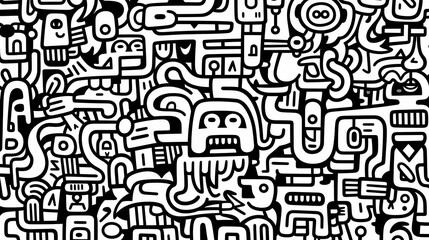 Abstract seamless doodle background, artistic background