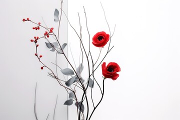 Fototapeta na wymiar wall decoration flower arrangements