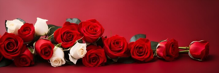 Love, Bouquet of Roses with Red Empty Space , love, roses, red empty space
