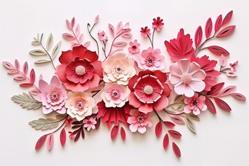Arrange flowers using paper