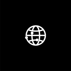 Social media isolated on black background