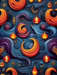 Naklejka premium abstract pattern with flowers