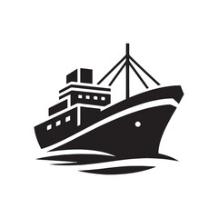 Obraz premium Yacht Elegance: Boat Silhouettes Embodied with the Grace and Elegance Resonant in Yachting Excellence - Transportation Silhouette - Ship Vector - Yacht Silhouette 