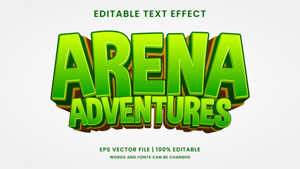 Arena adventure 3d editable text effect