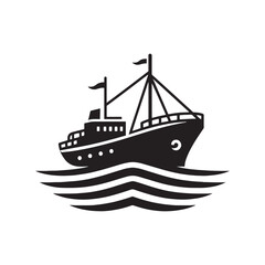 Yachting Silhouettes: Boat Silhouettes Celebrating the Exquisite Design of Yachts - Transportation Silhouette - Ship Vector - Yacht Silhouette
