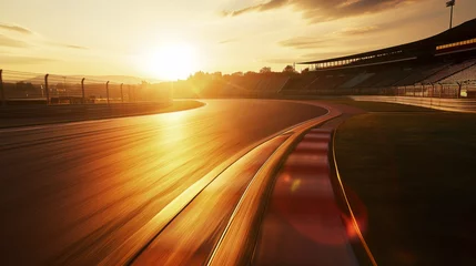 Crédence de cuisine en verre imprimé F1 Formula 1 racing track at sunset