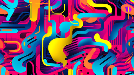 Obraz premium Cute graffiti art abstract background poster web page PPT, art background