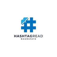 hastags and books for digital book or ebook search engine logos