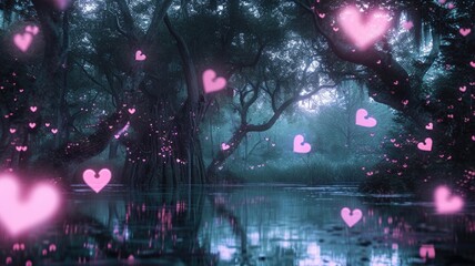 enchanted love forest in the valentines day pragma