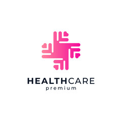 hearts and crosses for healthcare logos, clinics, hospitals and treatment
