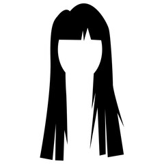 Fototapeta premium Silhouette of women hairstyles