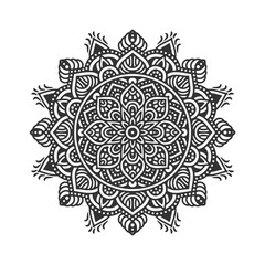 Circular pattern mandala art decoration elements