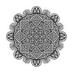 Circular pattern mandala art decoration elements