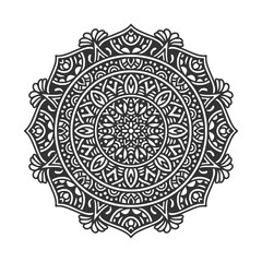 Circular pattern mandala art decoration elements