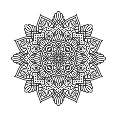 Circular pattern mandala art decoration elements
