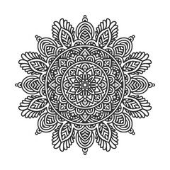 Circular pattern mandala art decoration elements