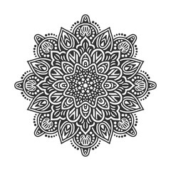 Circular pattern mandala art decoration elements