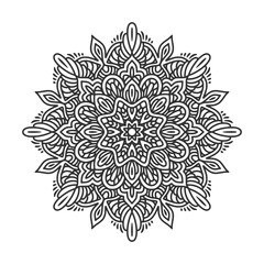 Circular pattern mandala art decoration elements