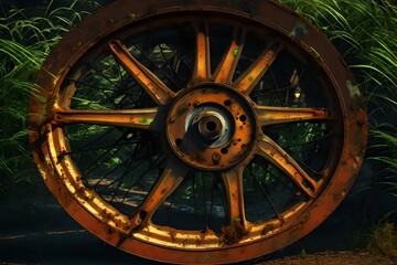 old wheel of the wheel