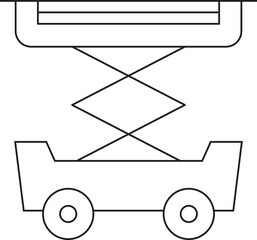 Industrial Lifter Thin Line Icon
