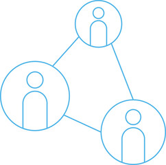 People Network Thin Line Icon
