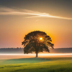 tree in sunset, silhouette at sunset, sunset in the desert