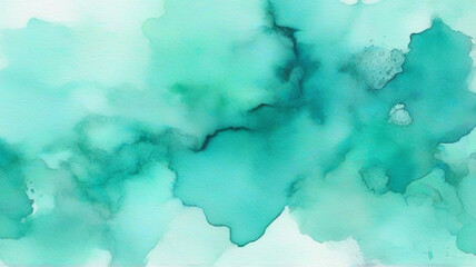 abstract watercolor background, Blue green teal turquoise abstract watercolor. Colorful art background with space for design. Grunge, daub.
