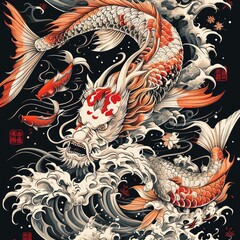 chinese dragon tatto desgin