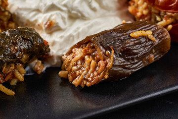 Vegetable dish stuffed with meat and rice (dolma)